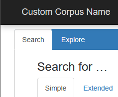 Custom Corpus Name